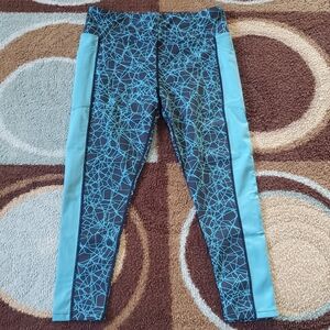 Lularoe XLarge Rise Athletic Brave Ankle Fitness Legging, Teal/turquoise Color